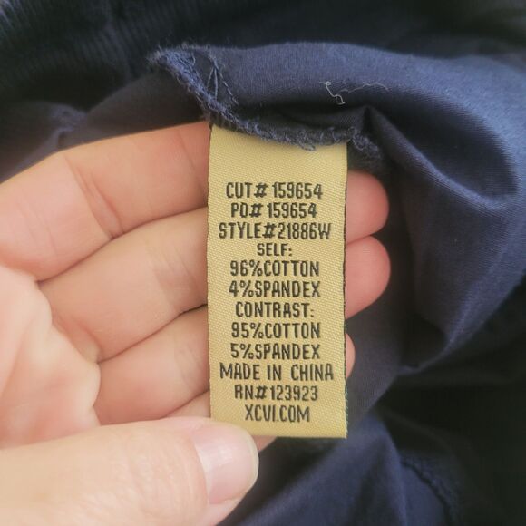 XCVI Wearables Jules Pant Women's XS Navy Blue Ruched Casual Outdoor Pull On - Picture 9 of 12